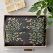 Designer Floral Heart Gemustert Seidenpapier (Geschenk)