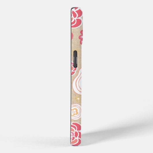 Designer Floral Muster Apple iPhone 15 Cover Fall (Rückseite / Rechts)