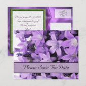 DESIGNER FLORAL SAVE THE DATE POSTCARDS ANKÜNDIGUNGSPOSTKARTE (Vorne/Hinten)