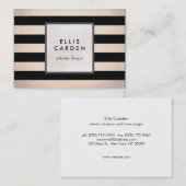Designer für coole Schwarz- und Kupferstreifen Visitenkarte (Vorne/Hinten)