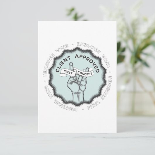 Designer gewinnt #1 karte (Stehend Vorderseite)