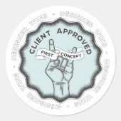 Designer gewinnt #1 runder aufkleber (Vorderseite)