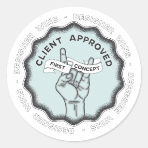 Designer gewinnt #1 runder aufkleber