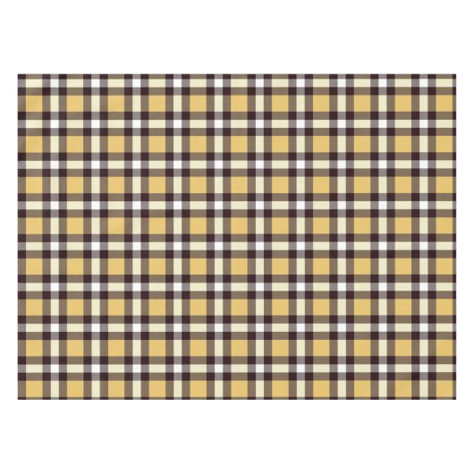 Designer Gingham Muster gelb und schwarz Tischdecke (Vorderseite (Horizontal))