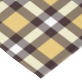 Designer Gingham Muster gelb und schwarz Tischdecke (Schrägansicht)