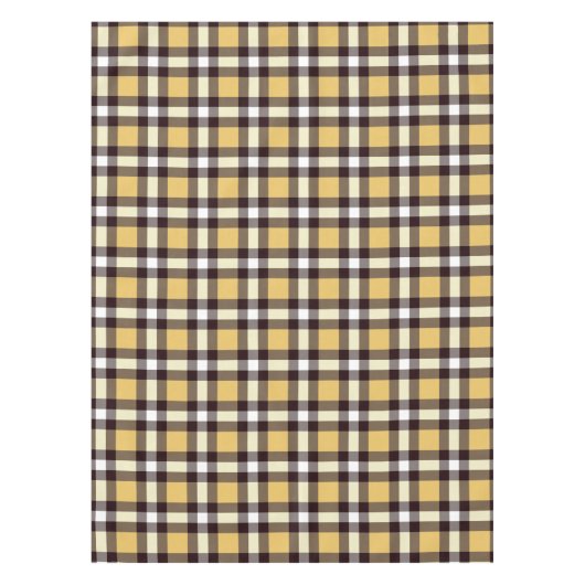 Designer Gingham Muster gelb und schwarz Tischdecke (Vorderseite)