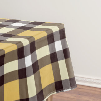 Designer Gingham Muster gelb und schwarz Tischdecke