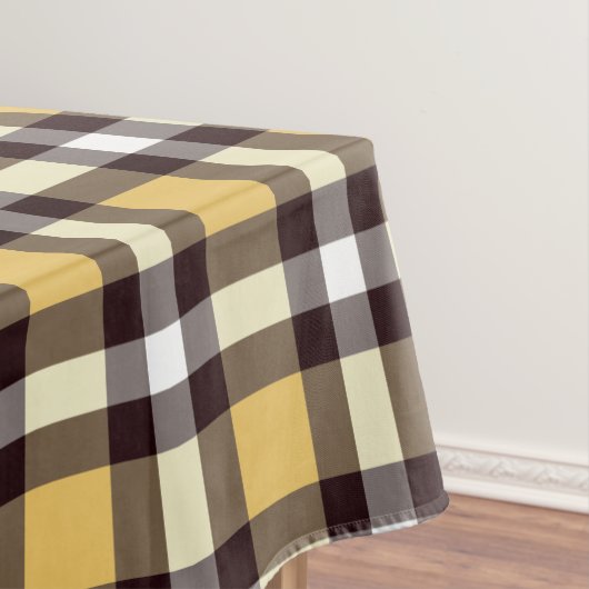 Designer Gingham Muster gelb und schwarz Tischdecke (Beispiel)
