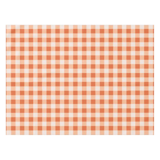 Designer Gingham Muster orange Tischdecke (Vorderseite (Horizontal))