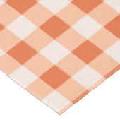 Designer Gingham Muster orange Tischdecke (Schrägansicht)