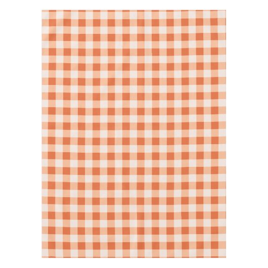Designer Gingham Muster orange Tischdecke (Vorderseite)