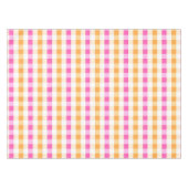 Designer Gingham Muster orange und rosa Tischdecke (Vorderseite (Horizontal))