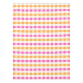 Designer Gingham Muster orange und rosa Tischdecke (Vorderseite)