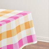 Designer Gingham Muster orange und rosa Tischdecke (Beispiel)
