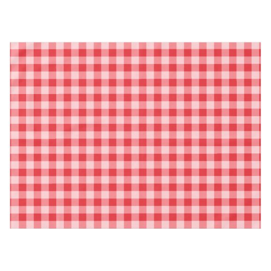 Designer Gingham Muster rot-weiß Tischdecke (Vorderseite (Horizontal))