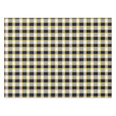 Designer Gingham Muster schwarz und gelb Tischdecke (Vorderseite (Horizontal))