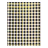 Designer Gingham Muster schwarz und gelb Tischdecke (Vorderseite)