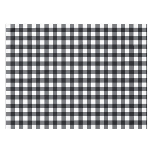 Designer Gingham Muster schwarz-weiß Tischdecke (Vorderseite (Horizontal))