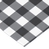 Designer Gingham Muster schwarz-weiß Tischdecke (Schrägansicht)