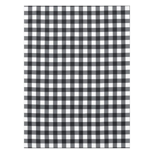Designer Gingham Muster schwarz-weiß Tischdecke (Vorderseite)