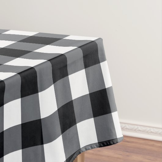 Designer Gingham Muster schwarz-weiß Tischdecke (Beispiel)