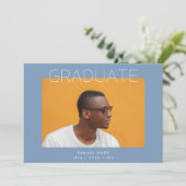 Designer Grad Modern Abschluss mit zwei Fotos Ankündigung (Stehend Vorderseite)