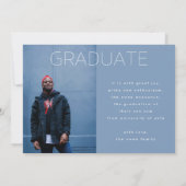 Designer Grad Modern Abschluss mit zwei Fotos Ankündigung (Rückseite)