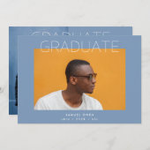 Designer Grad Modern Abschluss mit zwei Fotos Ankündigung (Vorne/Hinten)