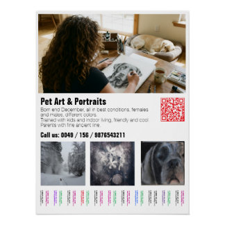 Designer Great Dane Welpen Poster