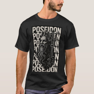 Designer Griechischer Gott Poseidon T-Shirt