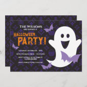 Designer Halloween, Ghost-Party Einladung (Vorne/Hinten)