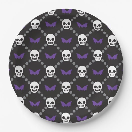 Designer Halloween, Gucci Skulls Pappteller (Vorderseite)