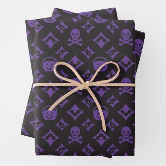 Designer Halloween! Vuitton Lila Geschenkpapier Set (Beispiel)