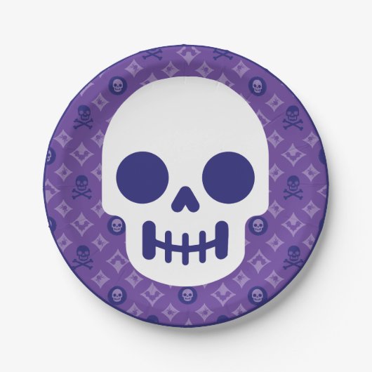 Designer Halloween, Vuitton Skulls Pappteller (Vorderseite)