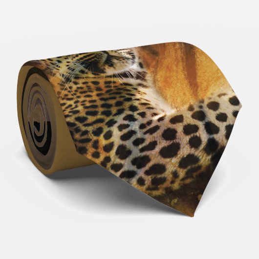 Designer-Hals-Krawatten des Leoparden exklusive Krawatte (Gerollt)