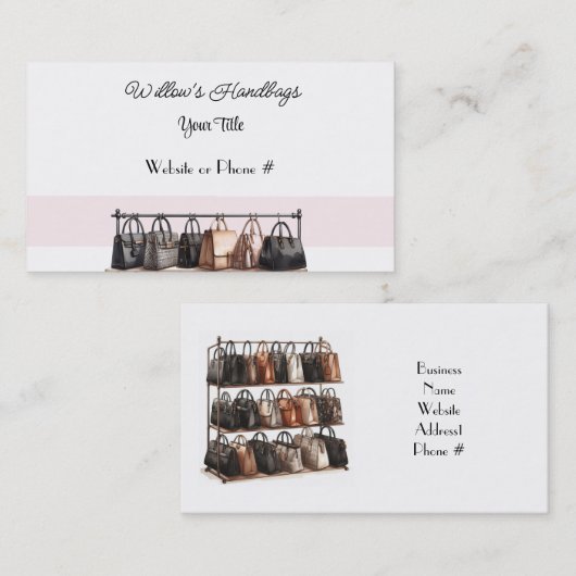 Designer Handbags Visitenkarte (Vorne/Hinten)