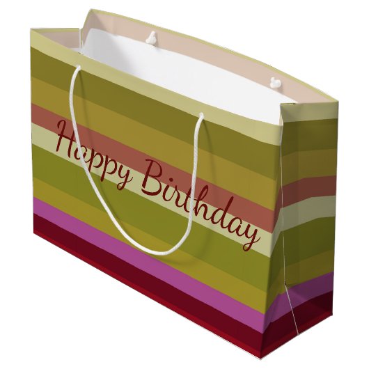 Designer Happy Birthday Geschenktasche Große Geschenktüte (Rückseite Schrägansicht)