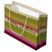 Designer Happy Birthday Geschenktasche Große Geschenktüte (Vorderseite Schrägansicht)