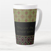 Designer Happy Birthday Latte Tasse (Rechte Ecke)