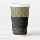 Designer Happy Birthday Latte Tasse (Vorderseite)