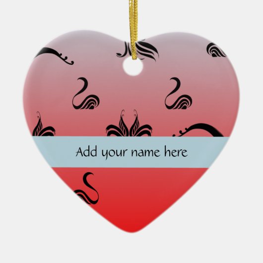 Designer Heart Keramikornament (Vorne)