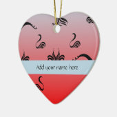 Designer Heart Keramikornament (Links)