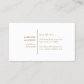 DESIGNER IKAT PATTERN IN IMITATS GOLD VISITENKARTE (Rückseite)