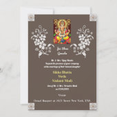 Designer Indian Ganesha Wedding Einladung (Vorderseite)