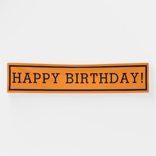 Designer Inspiriert Orange Geburtstag Banner (Horizontal)
