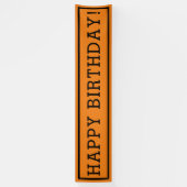Designer Inspiriert Orange Geburtstag Banner (Vertikal)