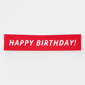 Designer Inspiriert Red Birthday Banner