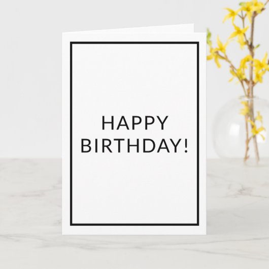 Designer Inspiriert weiß Karte (Gelbe Blume)