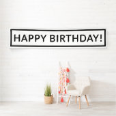 Designer Inspiriert White Birthday Banner (Insitu)