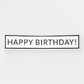 Designer Inspiriert White Birthday Banner (Horizontal)